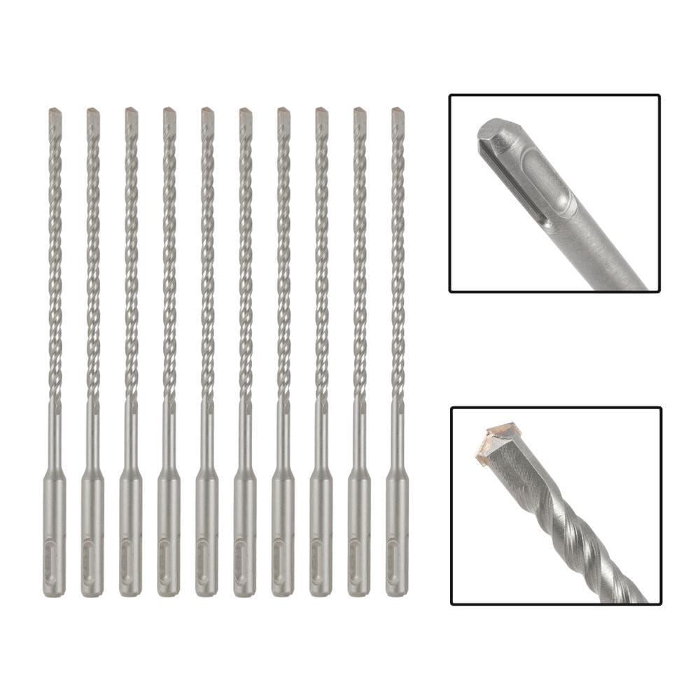 Jogo 10 Brocas SDS Plus 5X110 mm Aço Carbono Tungstênio