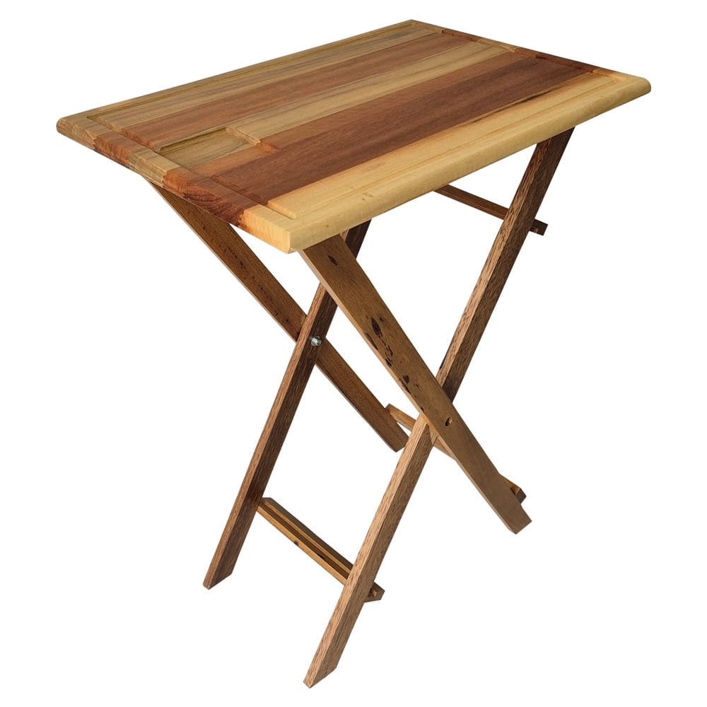 Mesa Churrasco Dobrável 60x42 Tábua Carne Madeira Artesanal