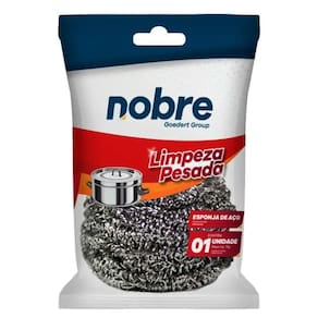 Kit Com 5 Esponja De Aço Limpeza Pesada Nobre
