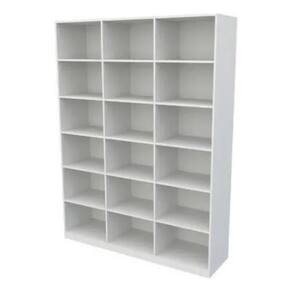 Estante Organizador Livreiro 18 Nichos Multiuso Branco Cód.318