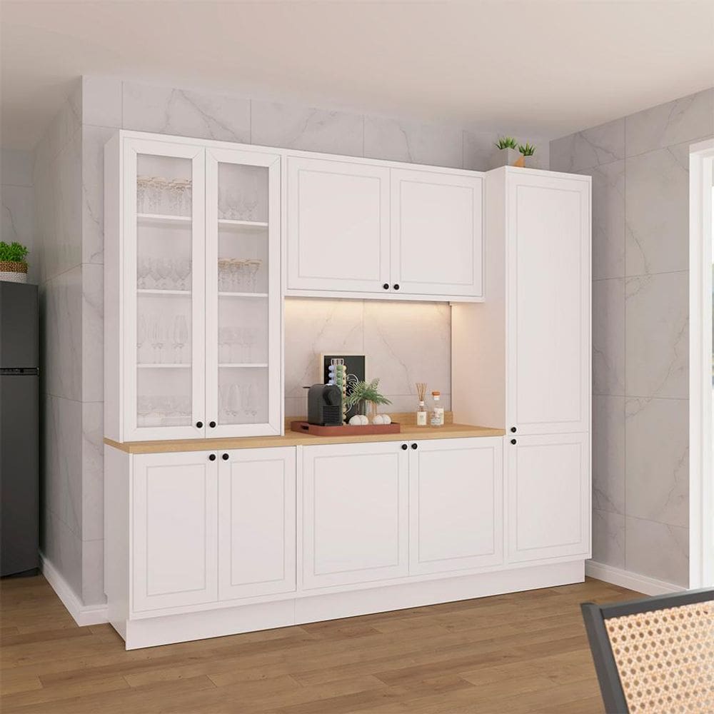 Cozinha Compacta Évora 10 PT Branco Ártico