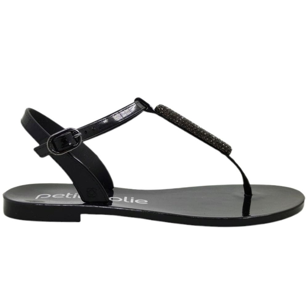 Sandália Dedo Feminina Rasteira Casual Dia a Dia Passeio Ultra Conforto J-Lastic Petite Jolie Pj6593