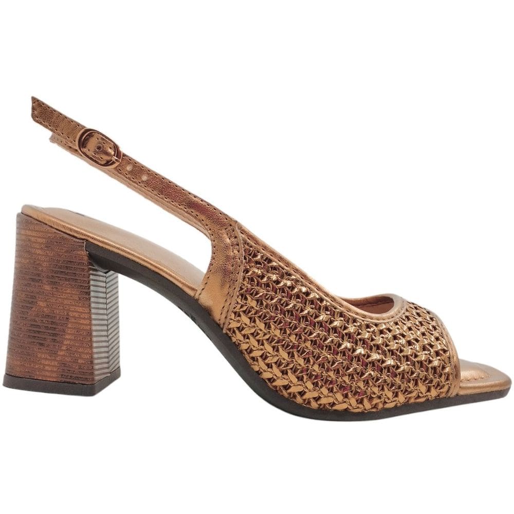 Sandália Feminina Peep Toe Casual Dia a Dia Passeio Trabalho Salto Médio Conforto Tanara T8662