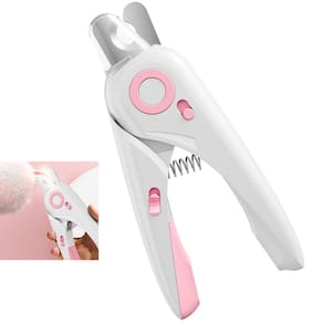 Cortador de Unha Pet Cao Gato Cachorro Lixa de Unha Lanterna Led Luz Animal de Estimaçao Seguro Confortavel Eficiente Resistente