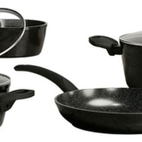 Conjunto 4 Panelas Ceramica Antiaderente Stone Preta Jomafe