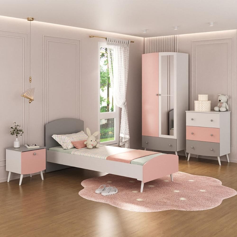 Quarto Infantil Completo para Colchão 188x78cm Doçura Multimóveis MP4329