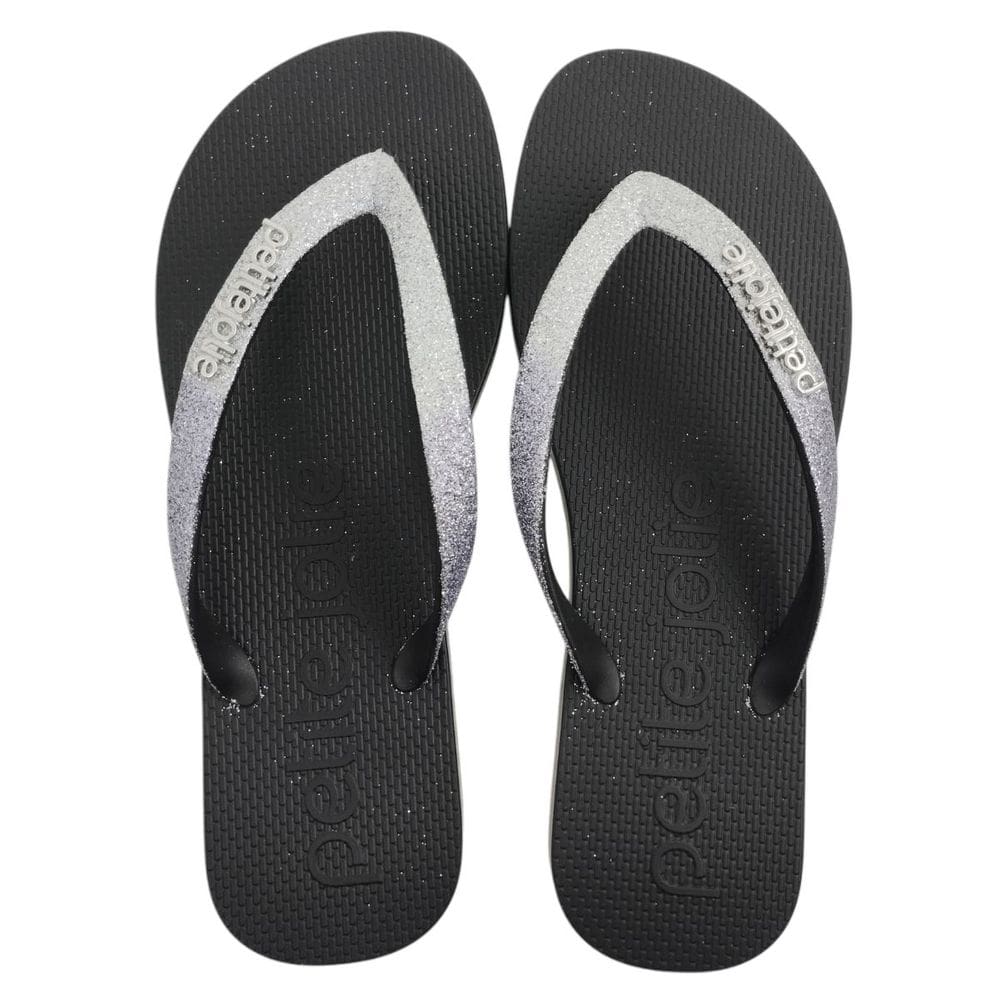 Chinelo de Dedo Feminino Casual Dia a Dia Praia Passeio com Glitter J-Lastic Petite Jolie Pj7298