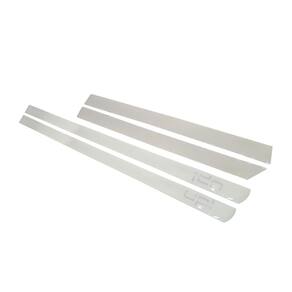 Jogo Adesivo Friso Lateral UP! 4P Transparente com Escrita Cromada