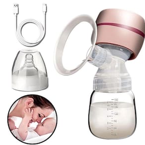 Bomba Tira Leite Elétrica Digital 180Ml Com Mamadeira Usb