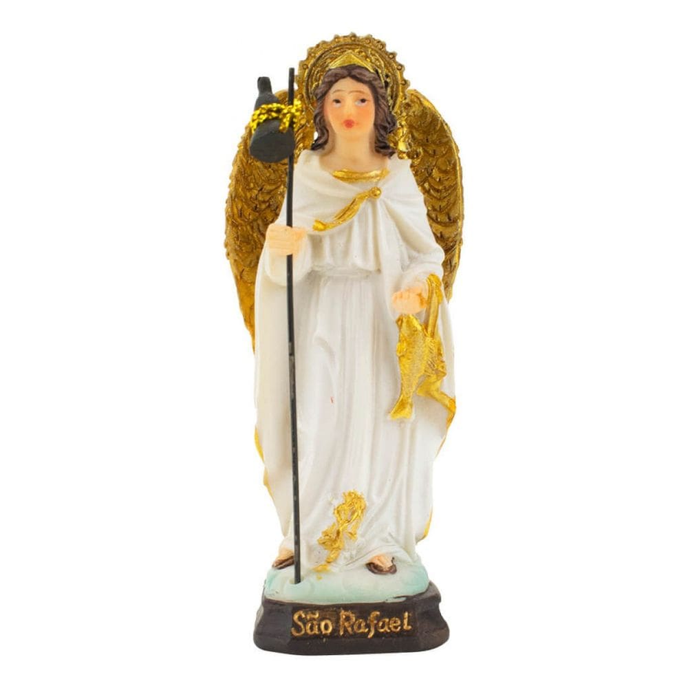 Imagem Estátua Resina Arcanjo São Rafael Pequeno - 8cm