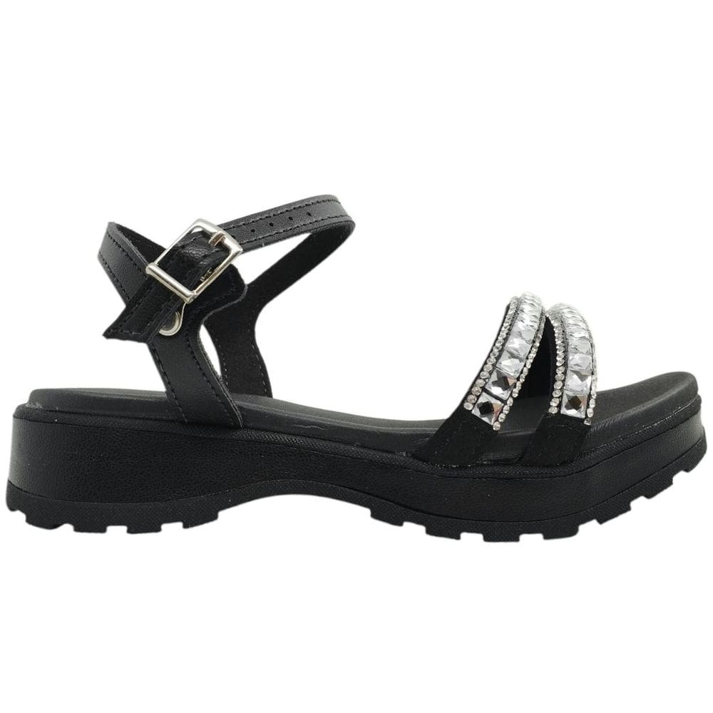 Sandália Infantil Menina Papete Casual Dia a Dia Escola Passeio com Pedraria Solado Trataorado Molekinha 2361.207