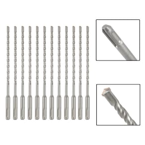Jogo 12 Brocas SDS Plus 5X160 mm Aço Carbono Tungstênio