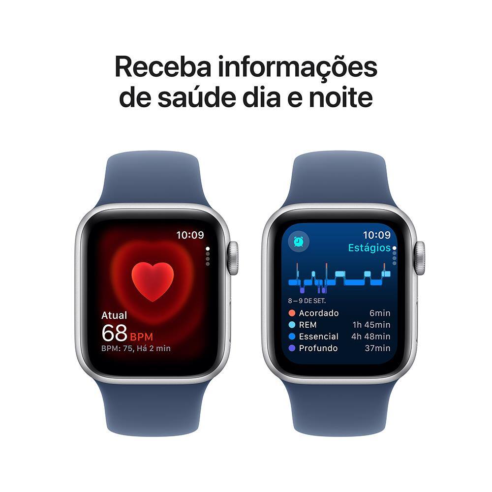 Apple Watch SE GPS • Caixa prateada | Casas Bahia