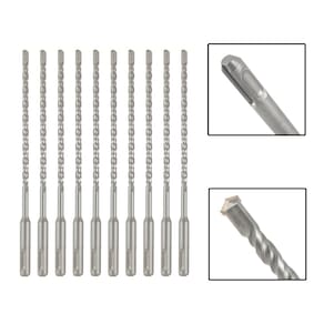 Jogo 10 Brocas SBDS Plus 6X110 mm Aço Carbono Tungstênio