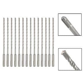 Jogo 14 Brocas SDS Plus 6X160 mm Aço Carbono Tungstênio