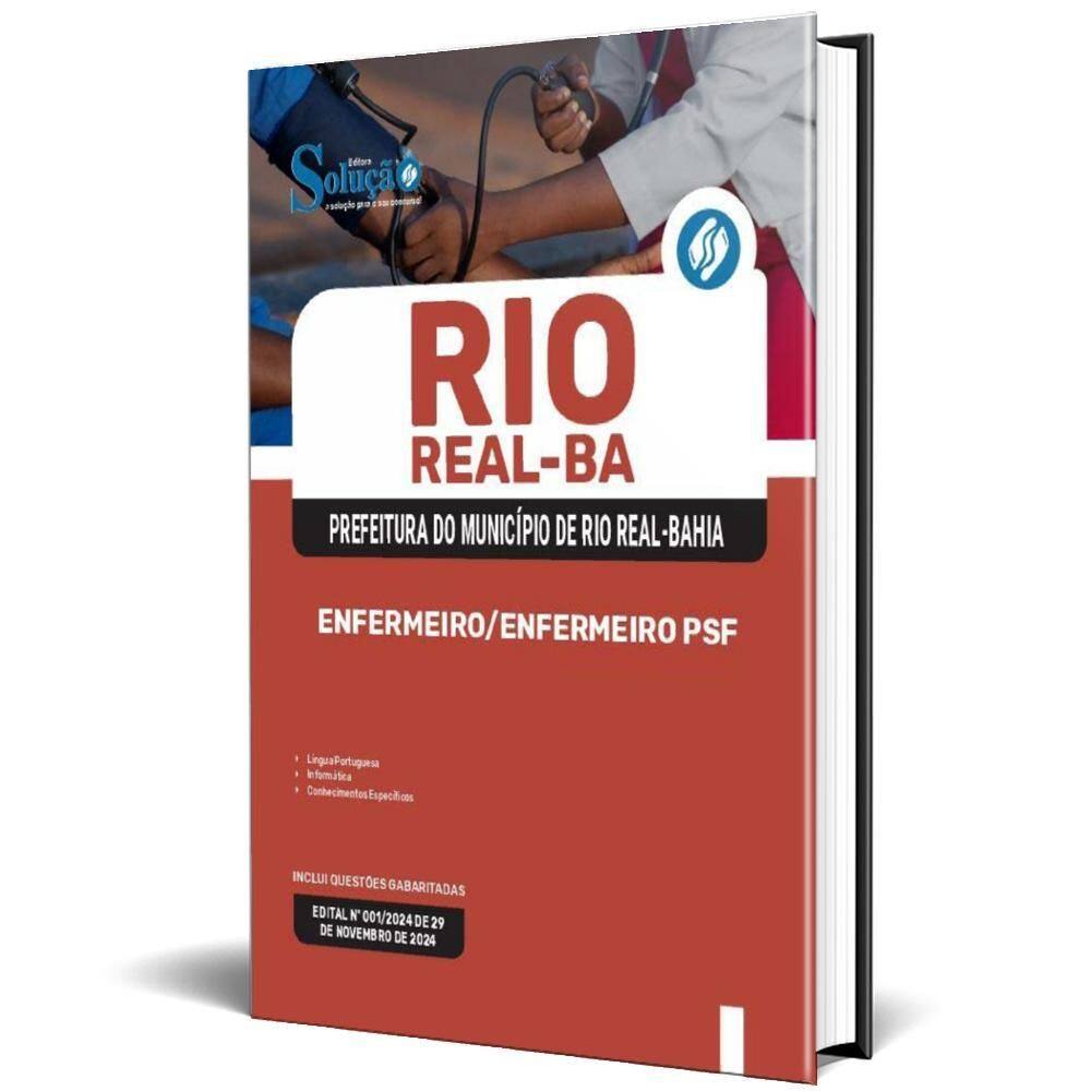 Apostila Prefeitura Rio Real Ba 2024 Enfermeiro/Enfermeiro