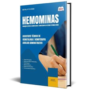 Apostila Hemominas 2025 Assistente Técnico Hematologia E