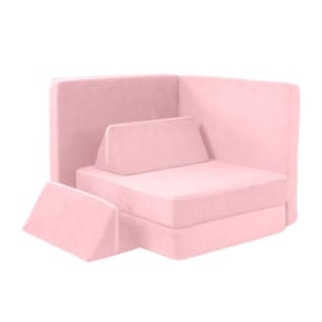 Soft Play Freso Baby Rosa - Sofá Modular Infantil 4 Peças