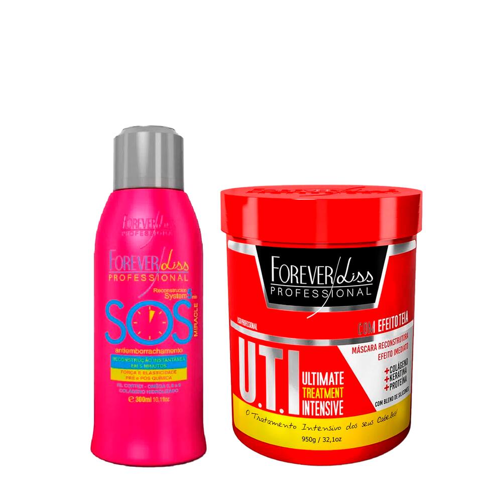 Kit SOS 300ml e UTI Reconstrução 950g Forever Liss
