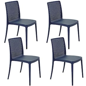 Kit 4 Cadeiras Tramontina Isabelle em Polipropileno e Fibra de Vidro Azul Navy 92150030