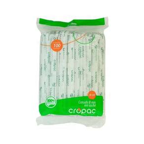 Canudo De Milk Shake Bio Cropac 2x0,8cm 100 Un