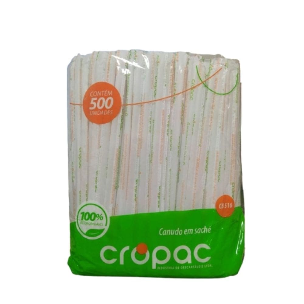 Canudo Bio Cropac 2x0,5cm 500un