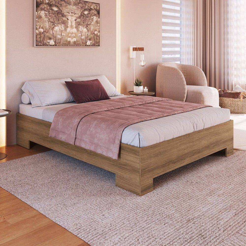 Cama Casal Xangai Marrom - Art In Móveis