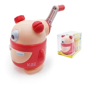 Apontador De Mesa Manual Depósito Botmonster Vermelho - Kaz