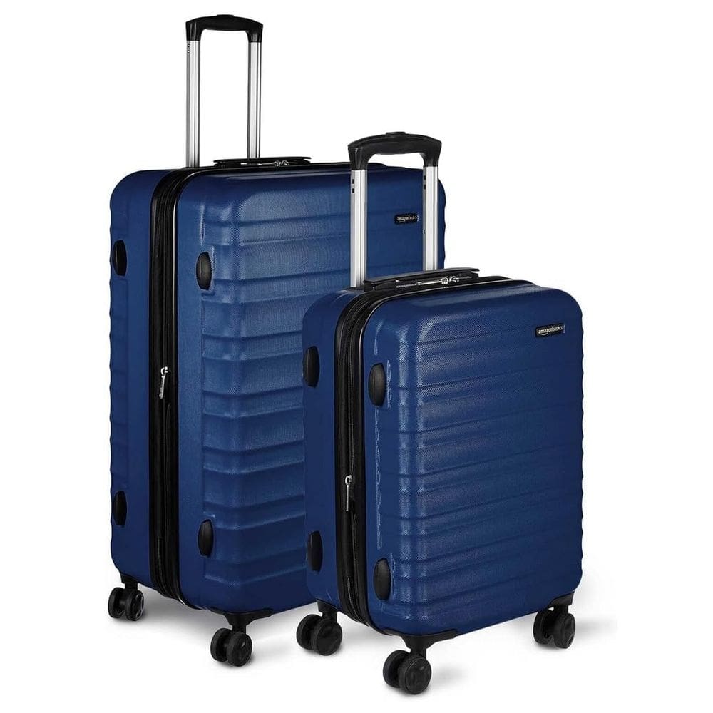 Conjunto de bagagem Amazon Basics durável com rodas, expansível para 2 peças