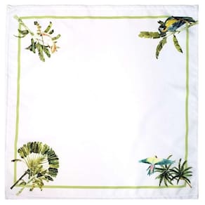 Kit 4 Guardanapos De Tecido Papagaio Do Brasil 40cmx40cm verde