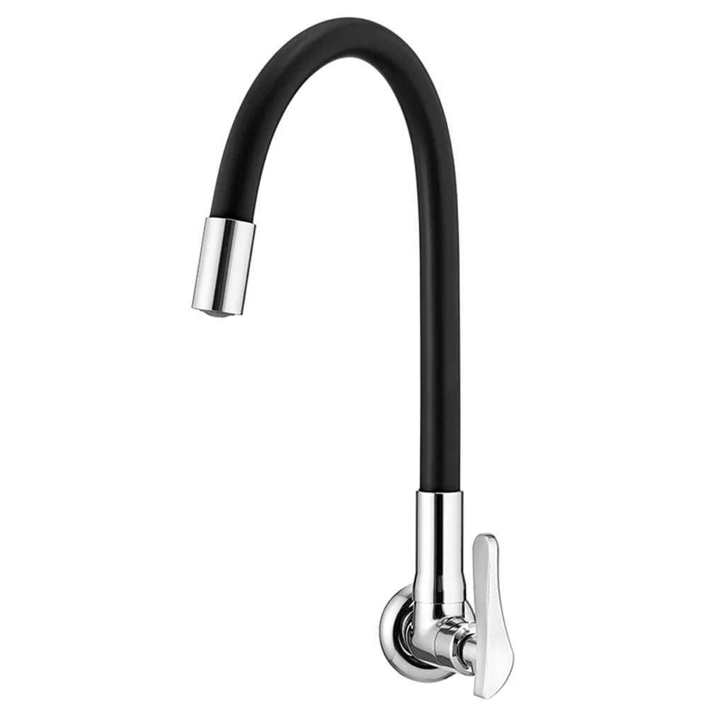 Torneira Lorenflex Com Bica Flexível De Parede Lorenzetti Preto