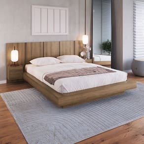 Cama Queen Zurique 2 Portas Marrom - Art In Móveis