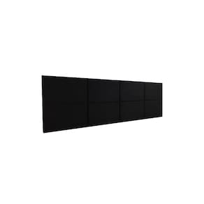 Cabeceira Estofada Casal 8 Blocos Não é Segredo Suede Liso Preto 140x60
