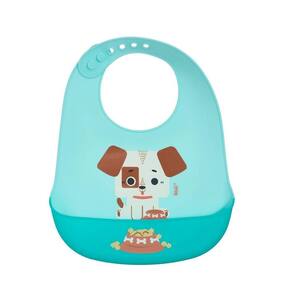 Babador de Silicone Pacific Kouii Cachorro Théo Azul