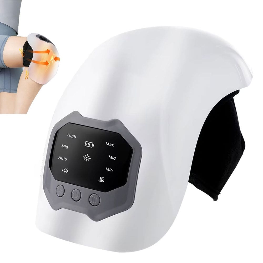 Massageador de Joelho Aquecimento Viabraçao Alivia Dor Tensao Muscular Articulaçao Lesao Massagem Relaxante Confortavel