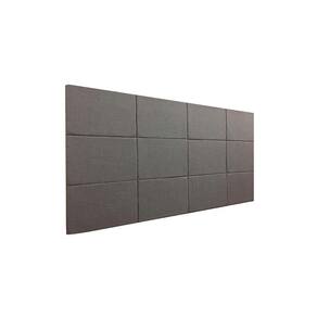 Cabeceira Estofada King 12 Blocos Não é Segredo Linho Cinza 195x90
