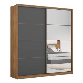 Guarda Roupa Casal Belga 2 Portas Deslizantes Flex com 4 Espelhos - Demartêz