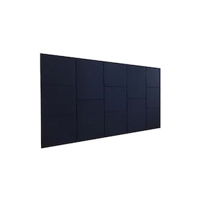 Cabeceira Estofada King 13 Blocos Não é Segredo Courvin Azul Marinho 195x60