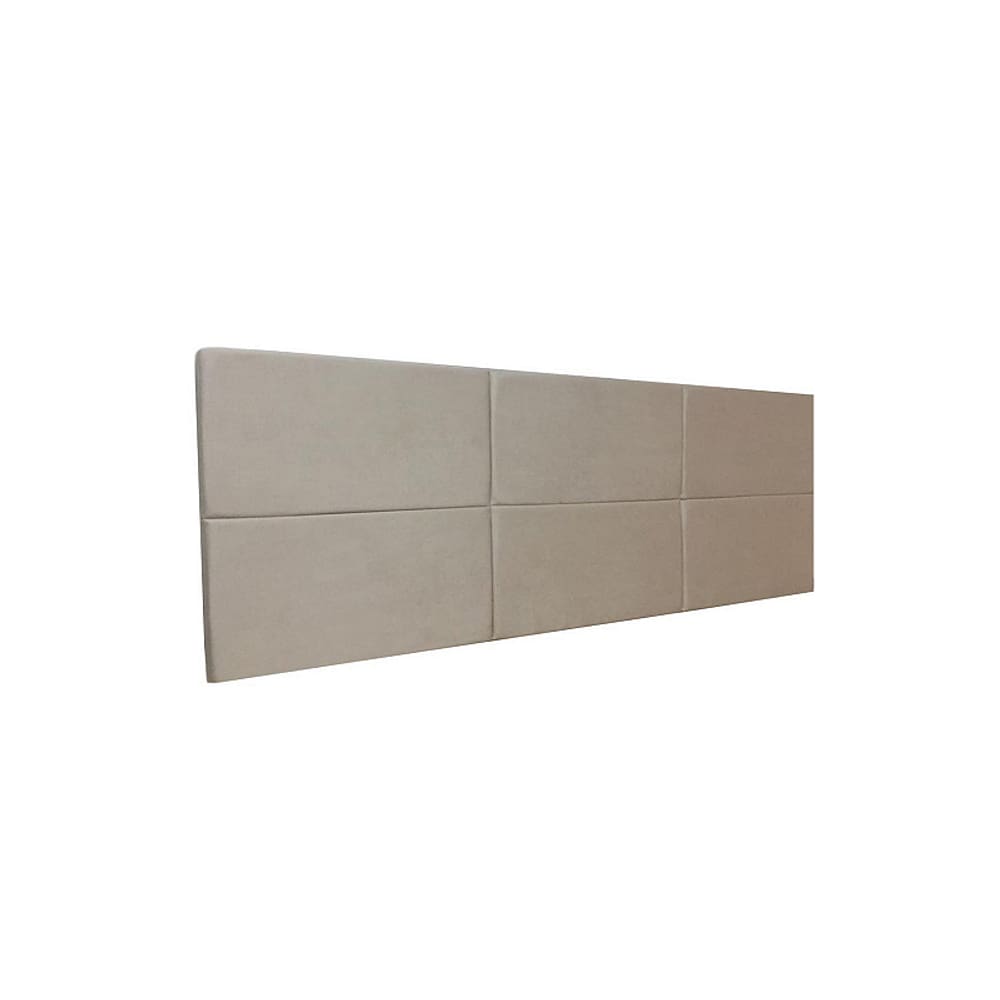 Cabeceira Estofada King 6 Blocos Não é Segredo Suede Animale Bege 195x60