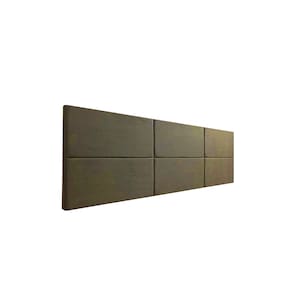 Cabeceira Estofada King 6 Blocos Não é Segredo Suede Amassado Marrom Escuro 195x60