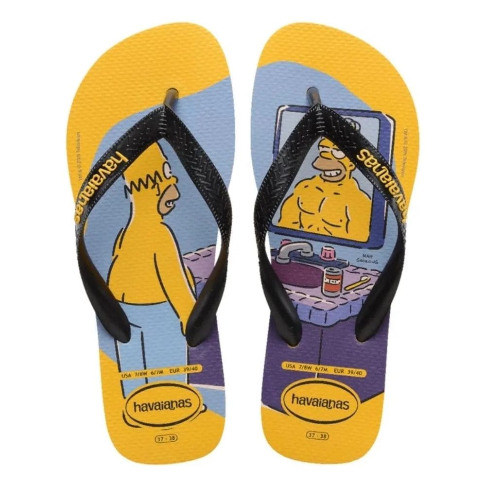 Chinelo De Dedo Masculino Havaianas Simpsons Casual