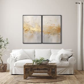 Quadro Decorativo Modelo Rústico com 2 Telas de Parede para Sala Quarto Escritório 60cm X 90cm Preto