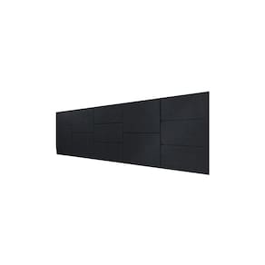 Cabeceira Estofada Queen 13 Blocos Não é Segredo Suede Animale Preto 160x60