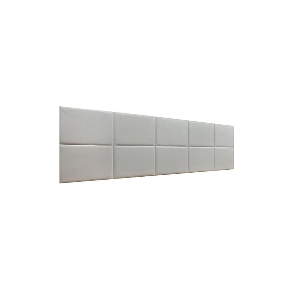 Cabeceira Estofada Queen 10 Blocos Não é Segredo Facto Branco 160x60
