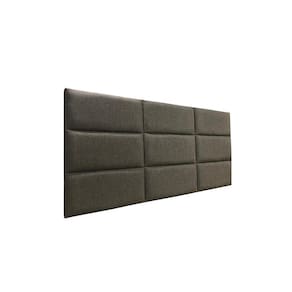 Cabeceira Estofada King 9 Blocos Não é Segredo Linho Marrom Mesclado 195x90