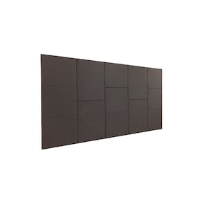 Cabeceira Estofada Queen 13 Blocos Não é Segredo Suede Animale Marrom Escuro 160x60