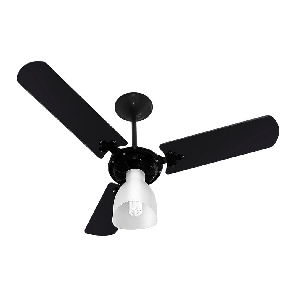 Ventilador De Teto Venti-Delta New Delta Light Com 3 Pás Preto