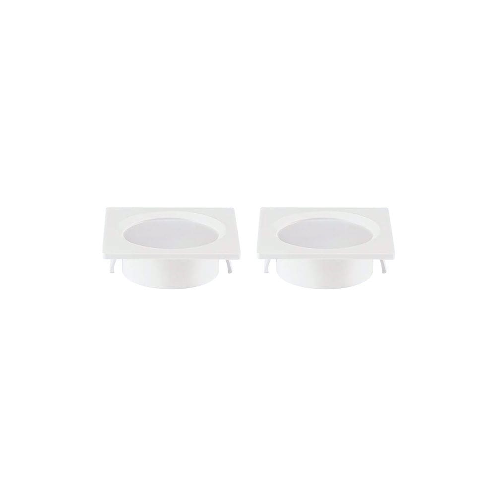 Kit 2 Spots de Embutir para Móvel Nordecor Alua Quadrado Led 2W Bivolt