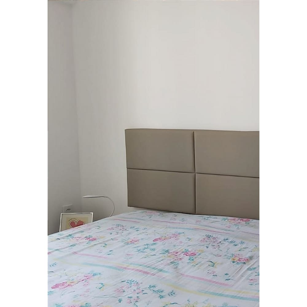 Cabeceira Estofada Queen 6 Blocos Não é Segredo Courvin Marrom Claro 160x60