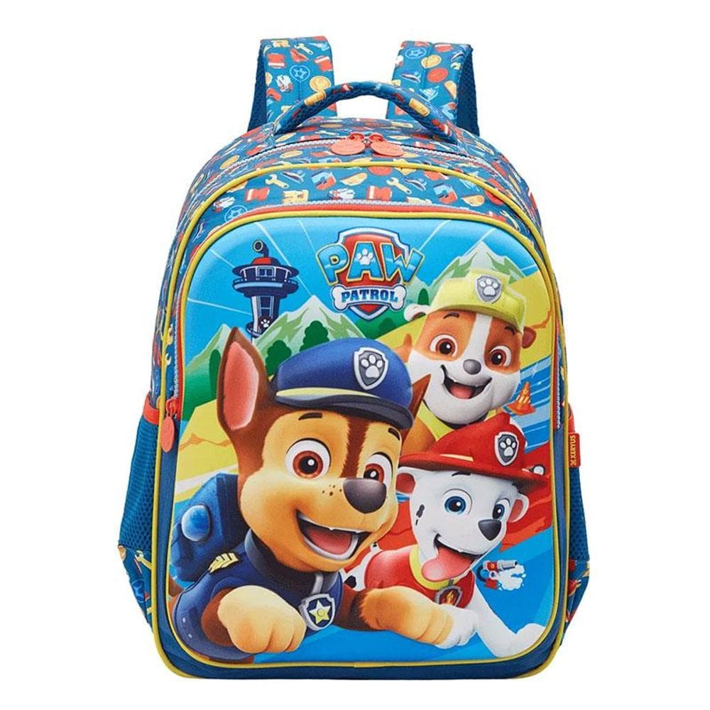 Mochila Escolar Infantil Patrulha Canina 13492 Azul - Xeryus